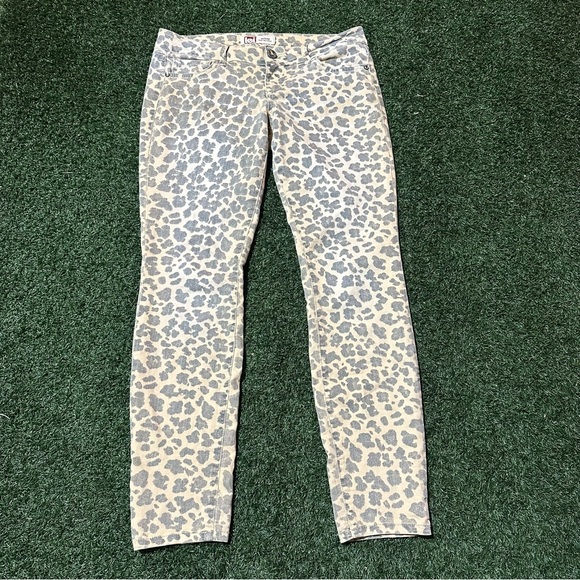 Leopard Print Low-Rise Skinny Jeans LEI, Women's Size 8 Approx. - Picture 5 of 9